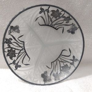 Vintage Frosted Glass Divided Dish💐
